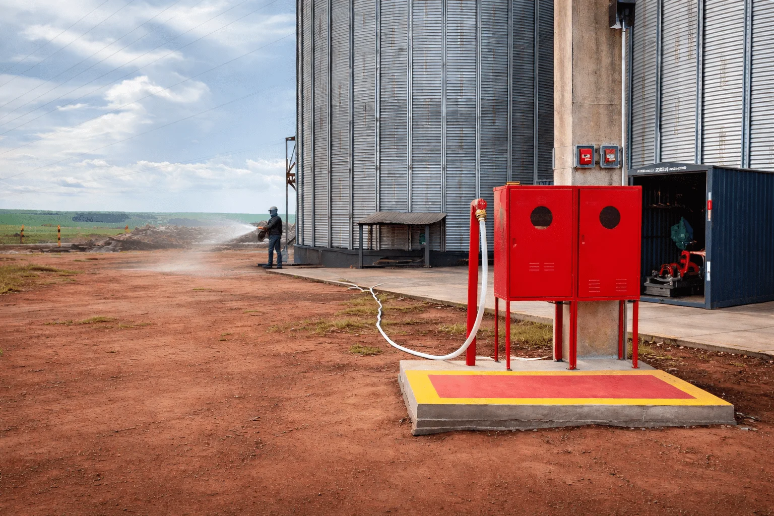 INSTALAÇÃO DE SISTEMA DE COMBATE A INCÊNDIO PARA SILOS